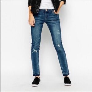 Blank NYC Distressed Jeans intro NWT 25 skinny ripped